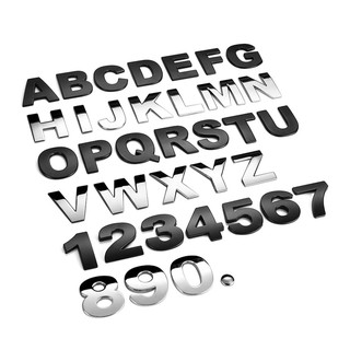 Miếng dán decal nổi trang trí xe hơi kích thước 45mm hình chữ cái/chữ số