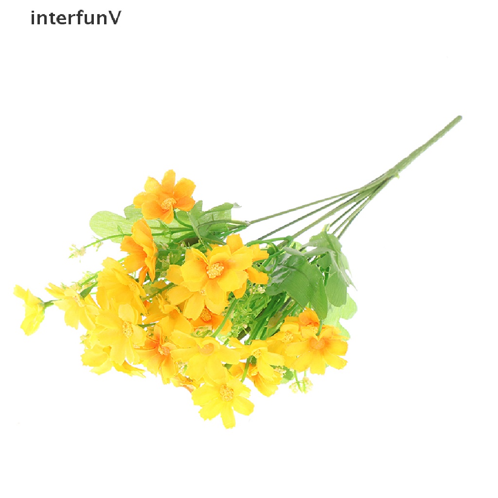 1 Bó 7 Nhánh 28 Hoa Cúc Nhân Tạo Trang Trí Tiệc Cưới