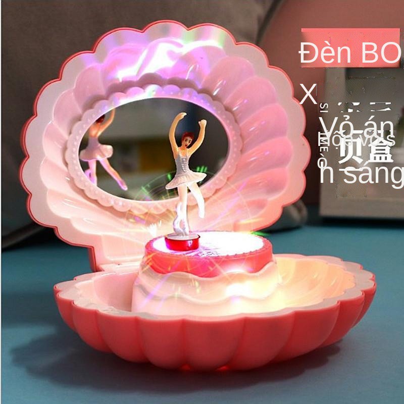 ✷✇∈Sáng tạo nhấp nháy ánh sáng vỏ ba lê cô gái nhảy múa đồng hồ hộp âm nhạc hộp đựng đồ trang sức hộp âm nhạc quà tặng s