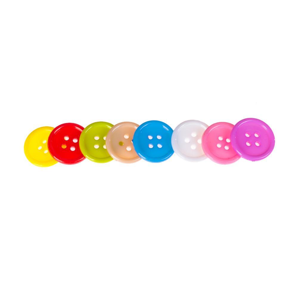 Set 100 Cúc Áo 4 Lỗ Bằng Resin Dành Cho Trang Trí Sổ Tay / Quần Áo DIY