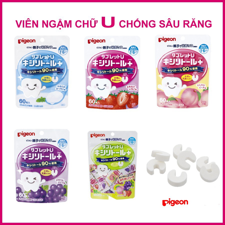 KẸO NGẬM SẠCH – CHỐNG SÂU RĂNG PIGEON dành cho bé từ 1 tuổi 60 viên