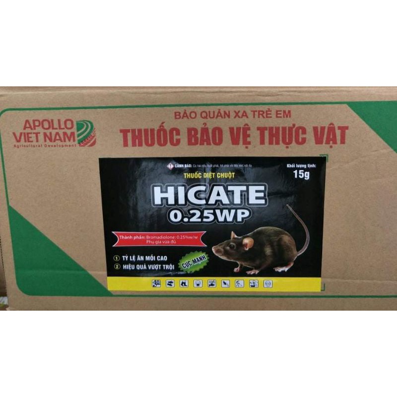 Diệt chuột thông mình cực mạnh dạng bột trộn mồi chuột ăn chết ngay gói 15gr