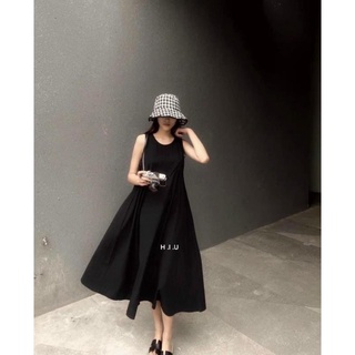Đầm suông - váy suông đũi xoè sát nách siêu mát
