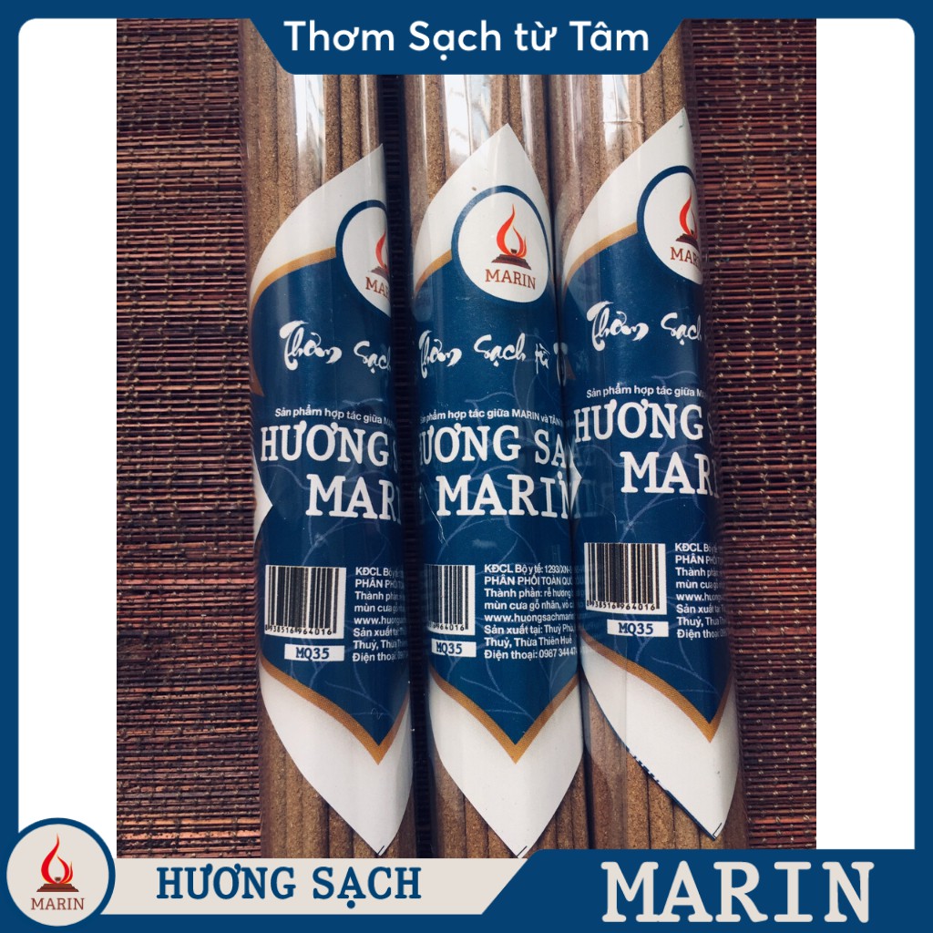 Hương sạch Marin CAO CẤP - Thẻ cao cấp, 35 nén, 35 cm mùi thơm dễ chịu