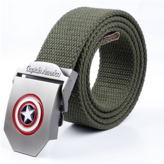 Dây lưng Nam vải bố_Mặt Captain nổi bật, Dây lưng lính vải Canvas siêu bền, nổi bật_Khóa luồn kẹp chắc chắn, tiện dụng