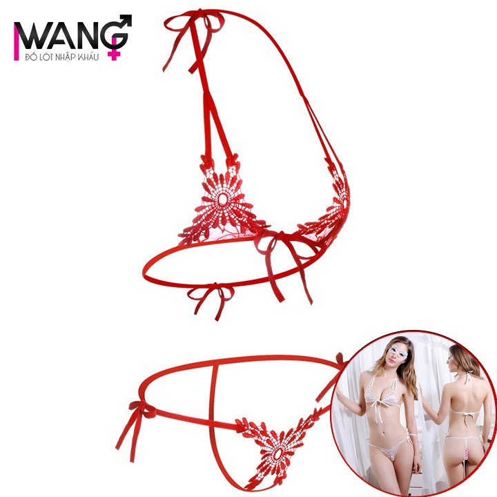 Bộ đồ lót lọt khe 2 mảnh Sexy bộ đồ ngủ ren Hàng CAO CẤP | BigBuy360 - bigbuy360.vn