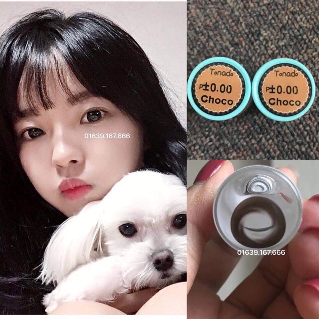 Sỉ lens choco nâu tự nhiên có độ cận 0.5-7 độ