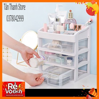 Kệ đựng mỹ phẩm - Tủ nhựa đựng đồ 4 tầng cao cấp - có ngăn kéo