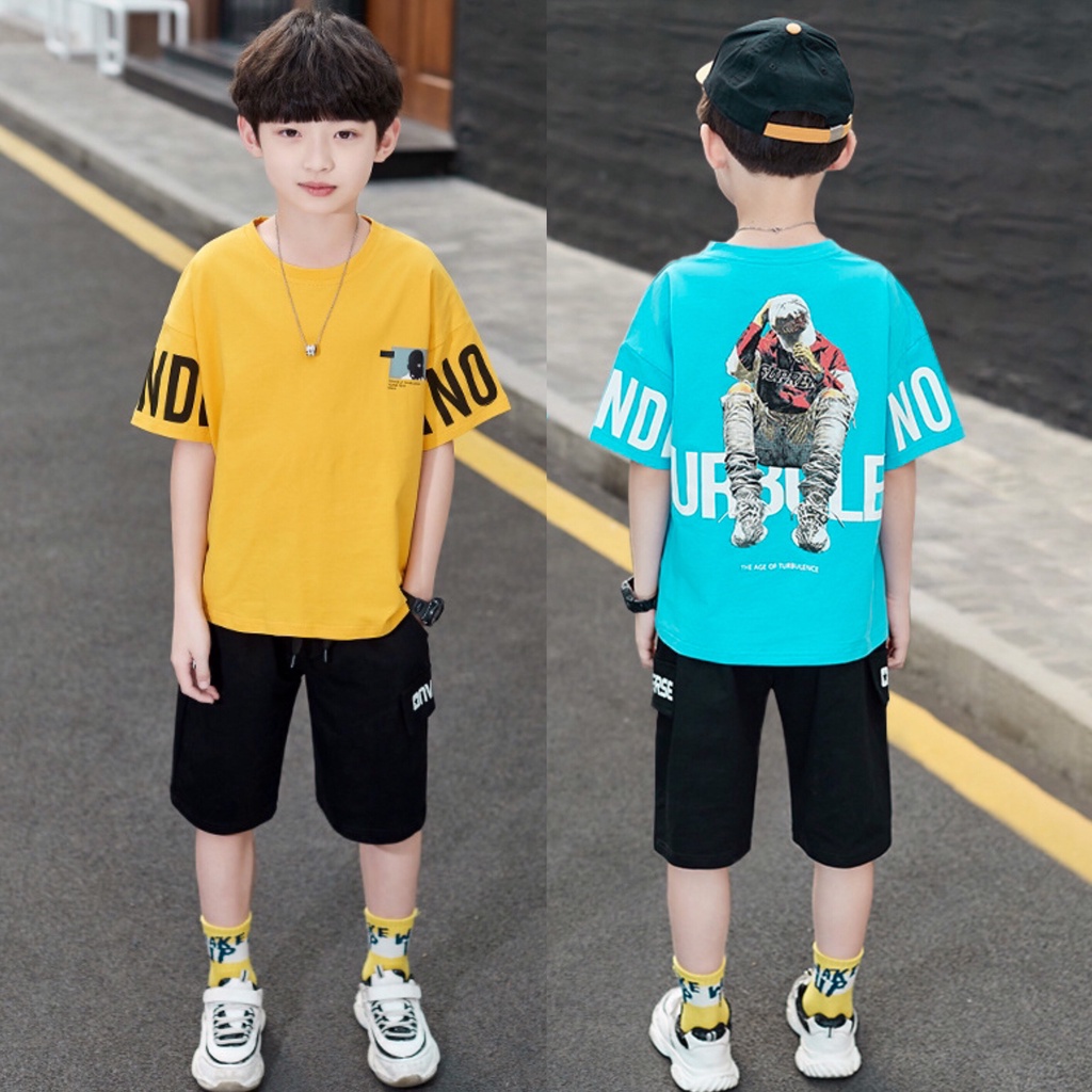 Bộ quần áo hè &quot;TUR.BULE&quot; 14-45kg cho bé trai 4-14 tuổi. Thiết kế đẹp, năng động. B6 B2