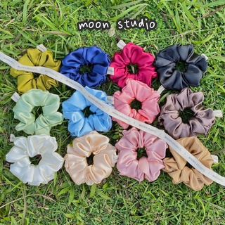 Dây buộc tóc vải scrunchies phi lụa mềm mịn phong cách hàn quốc nhiều màu size thường