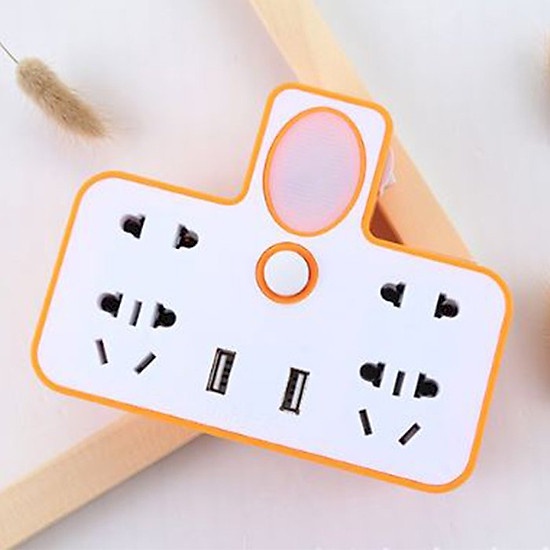 Ổ Cắm Điện Thông Minh Chữ T Có Đèn Phát Sáng Đa Năng