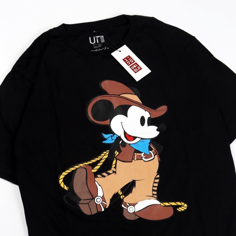 Uniqlo Áo Thun In Hình Chuột Mickey Thời Trang Cho Nam