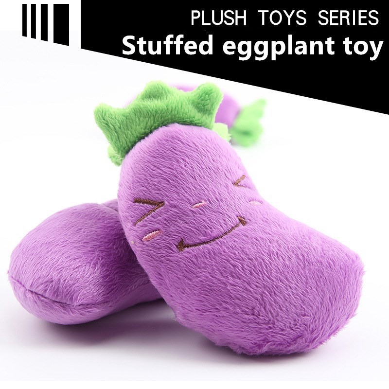 Đồ chơi nhồi bông cho cún cưng nhai hình cà rốt chuối xương âm thanh vui tai