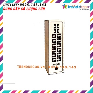 Hộp rượu vang đơn trang trí quà tặng HRD hộp rượu quà trang trí tết TRENDDECOR.vn
