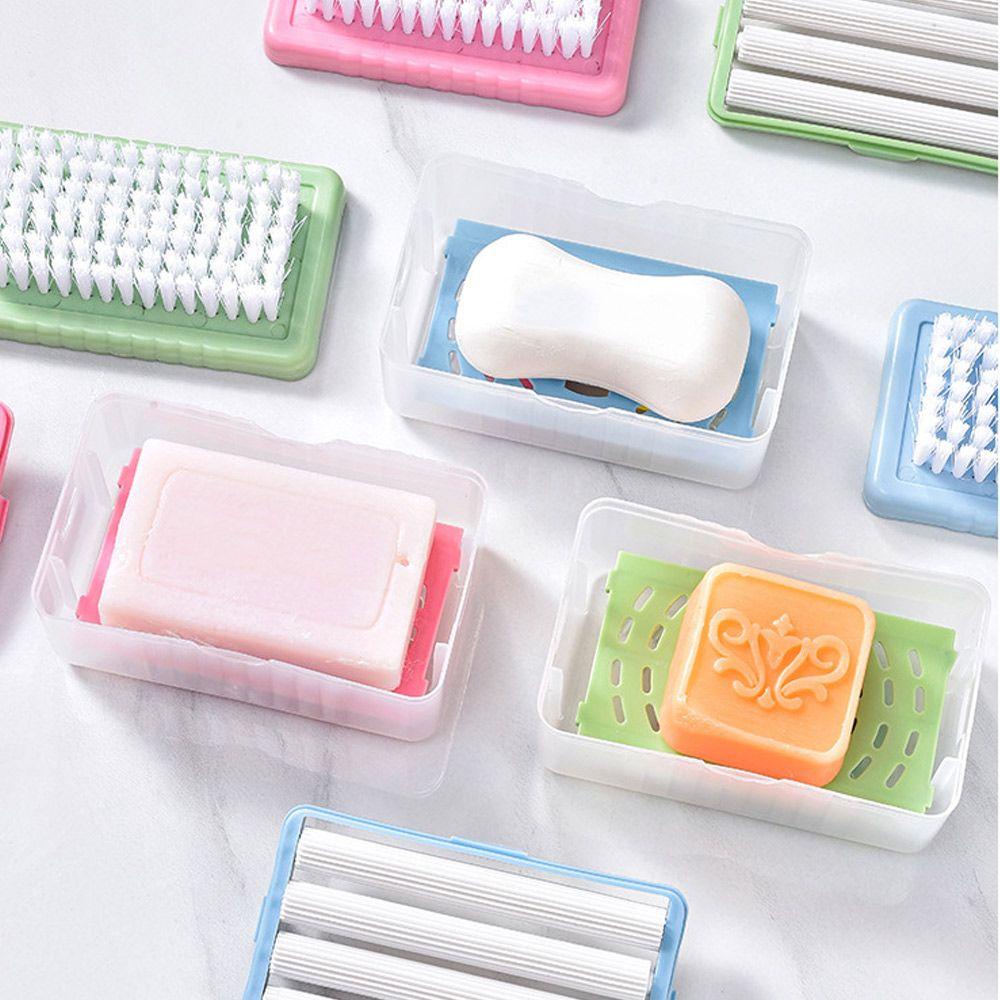 Hộp Đựng Xà Phòng Dạng Lỏng Hai Lớp Kèm Cọ Rửa Chén Tiện Dụng Cho Nhà Bếp