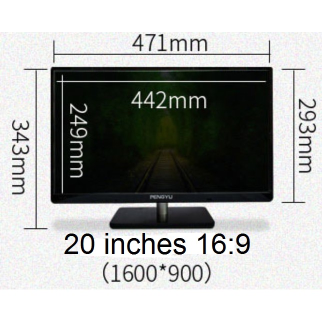 Tivi màn hình hiển thị WIDE LED 12V 20 inch hiệu PENGYU(Màn hình hiển thị kiêm TiVi)+tặng bộ KIT nối với acquy | BigBuy360 - bigbuy360.vn