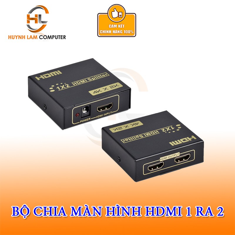 Bộ chia màn hình HDMI Splitter 1 ra 2 Ultra HD 4kx2k chính hãng