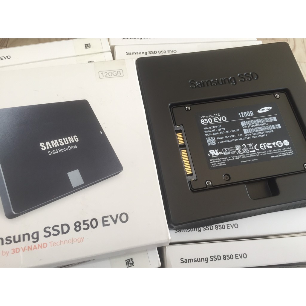 SSD Samsung Evo 850 120G 3D V - NAND mới FULL Box bảo hành 36 tháng