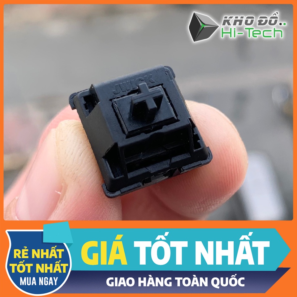 [SET LẺ] Switch Jwick Full Nylon Black v2 đã thay lò xo TX long (lò xo dài mạ vàng) + lube tay mượt 