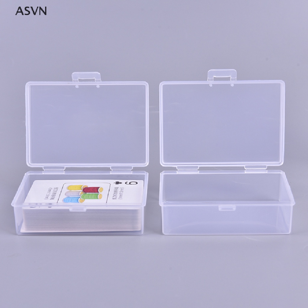 Asvn❤ Bộ 2 Hộp Nhựa Trong Suốt Đựng Bài Poker Tiện Dụng Ốp