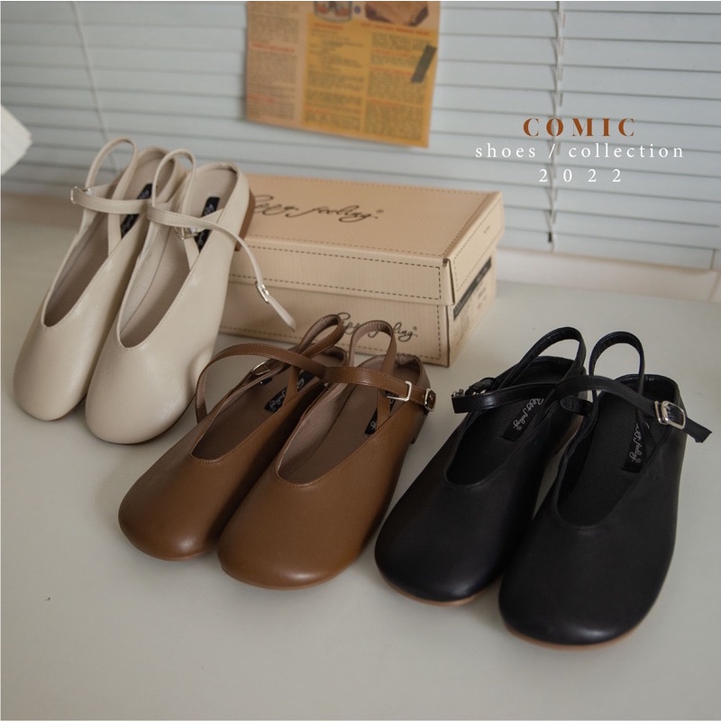 Giày slingback da mềm 109-23 COMIC