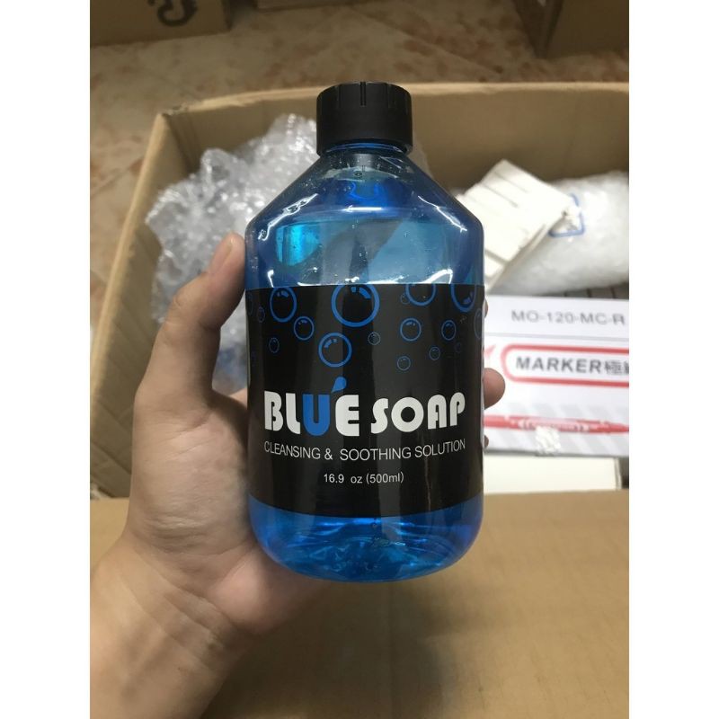 Nước rửa vệ sinh hình xăm blue soap 500ml