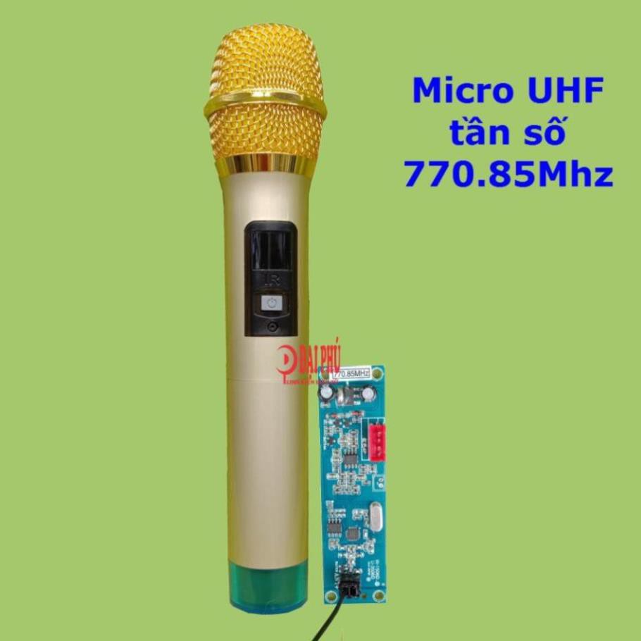 Micro không dây cho loa kéo tần số UHF 770.85Mhz