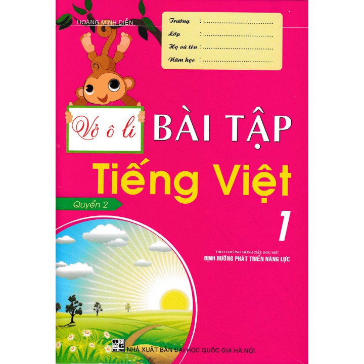 Sách - Vở ô li bài tập tiếng Việt 1 (quyển 2) - theo chương trình tiểu học mới định hướng phát triển năng lực