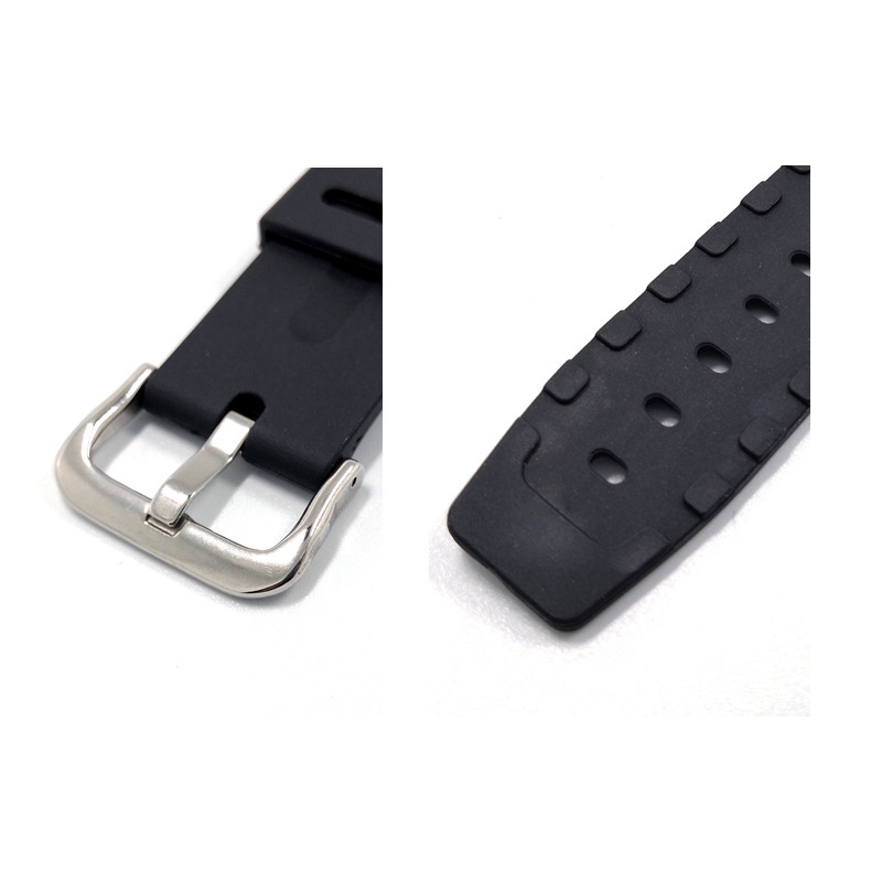 Dây đeo đồng hồ silicon Black Diver Dây đeo đồng hồ cao su có khóa thép không gỉ Khóa 18mm 20mm 22mm Dây đeo đồng hồ