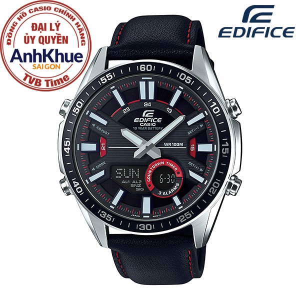 Đồng hồ nam dây da Casio Edifice chính hãng Anh Khuê EFV-C100L-1AVDF