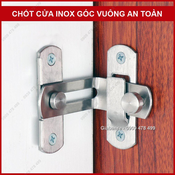 CHỐT CỬA AN TOÀN GÓC VUÔNG INOX - NGẮN - 4854.1