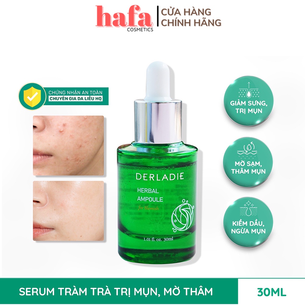 Tinh Chất Thảo Dược Chiết Xuất Tràm Trà Giảm Mụn, Phục Hồi Da Derladie Herbal Ampoule Blemish_ Derladie Chính Hãng