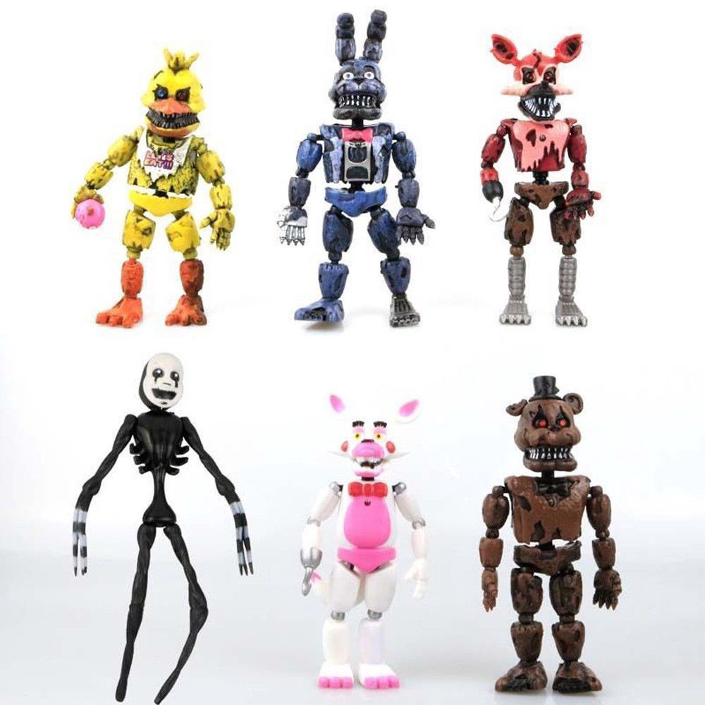 6pcs FNAF Five Nights at Freddy's Collection Action Figures Model Kids Toys