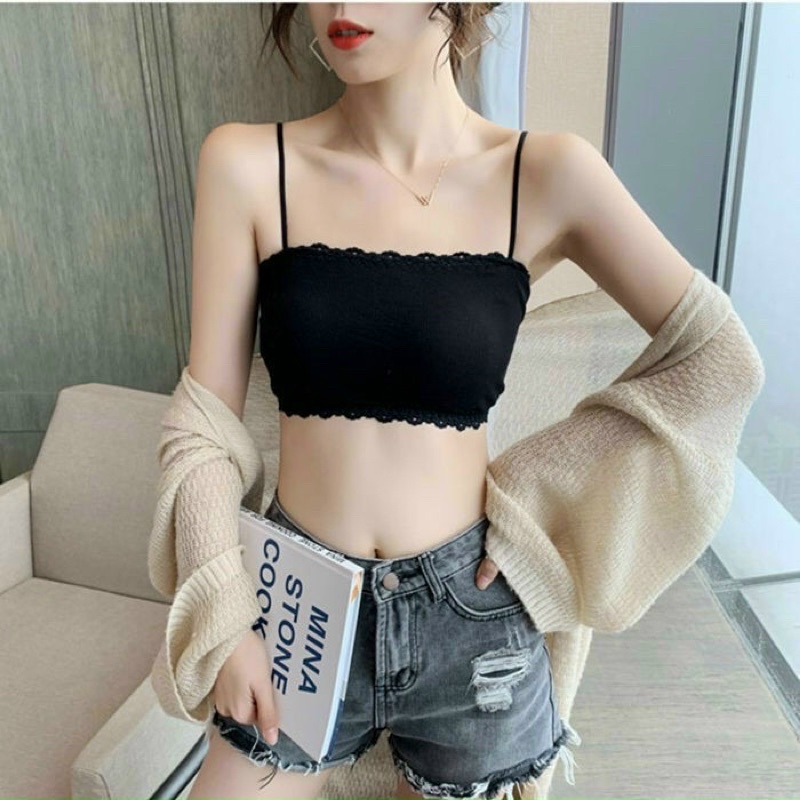 ÁO len tămBRA Sarah Lingerie CUP NGANG CÓ MÓC GÀI SAU LƯNG chất vải tăm tre