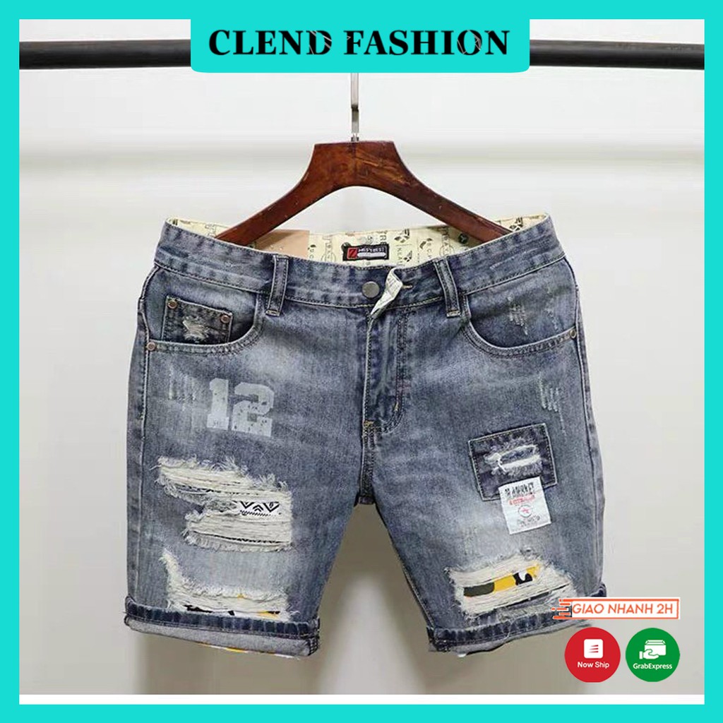 Quần Short , Quần Sọt Jean Nam Clend Fashion Chất Liệu Demin Co giãn Thoáng Mát Thời Trang Cao Cấp KV82