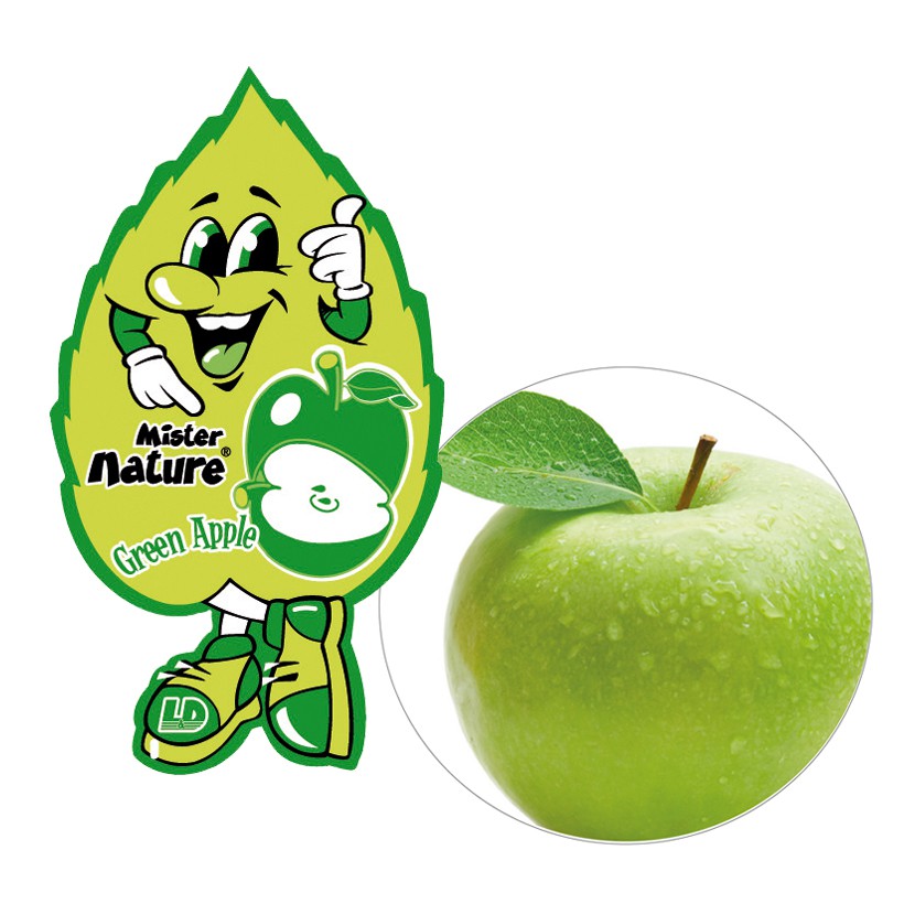 [Mã BMBAU50 giảm 10% đơn 99k] Lá Thơm Nụ Cười May Mắn L&amp;D Mister Nature Green Apple Nhập Khẩu Chính Hãng