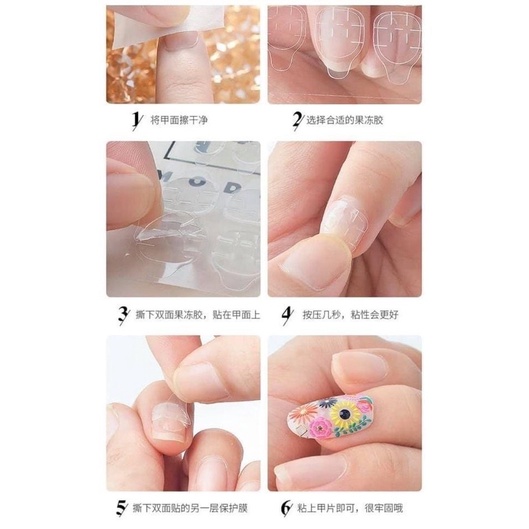 Bộ 24 Sticker Dán Móng Tay Bằng Silicon