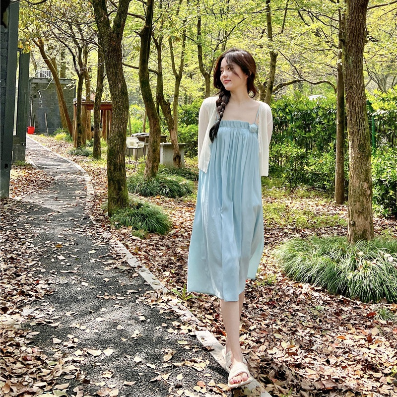 Đầm midi Sát Nách Thiết Kế Trễ Vai Quyến Rũ Thời Trang Mùa Hè Cho Nữ