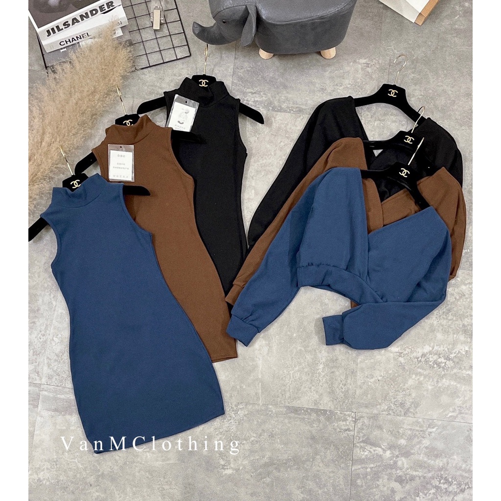 Set váy áo len tăm sành điệu - Hàng loại 1