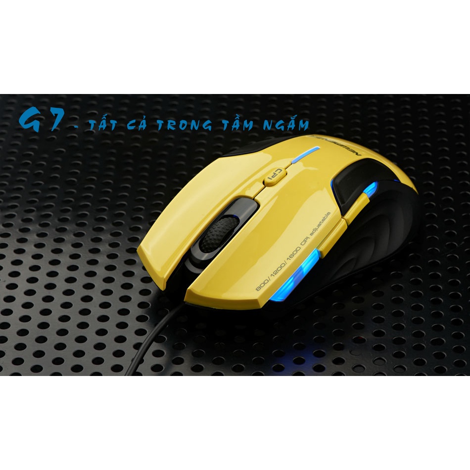 Chuột quang Newmen G7 + Plus chuyên game và văn phòng có dây - Tất cả trong tầm ngắm