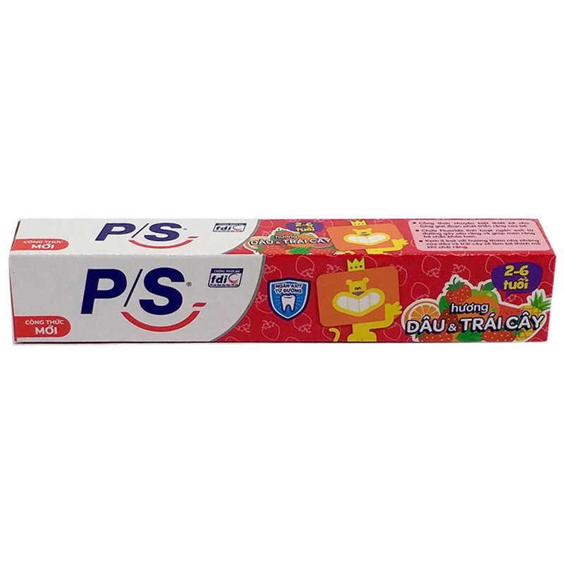 KEM ĐÁNH RĂNG TRẺ EM P/S 45G HƯƠNG CAM MÊ LY/ DÂU &amp; TRÁI CÂY