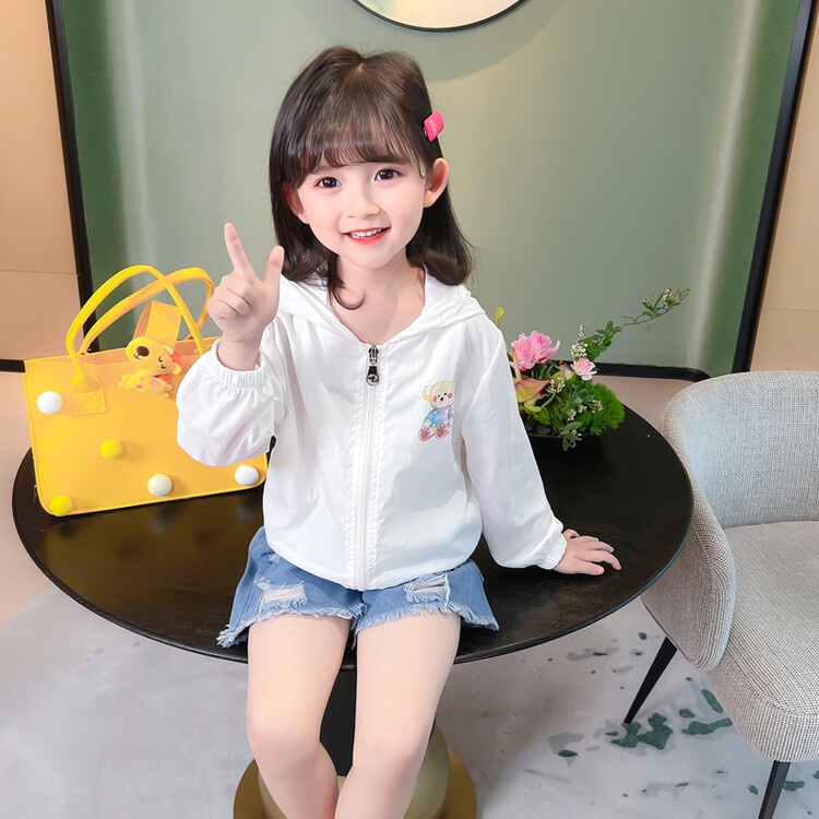 Áo Khoác Chống Nắng Có Mũ Trùm In Hoạt Hình Dễ Thương Cho Bé Gái Từ 12 Tháng 18 Tháng 2 3 4 5 6 7 8 Tuổi