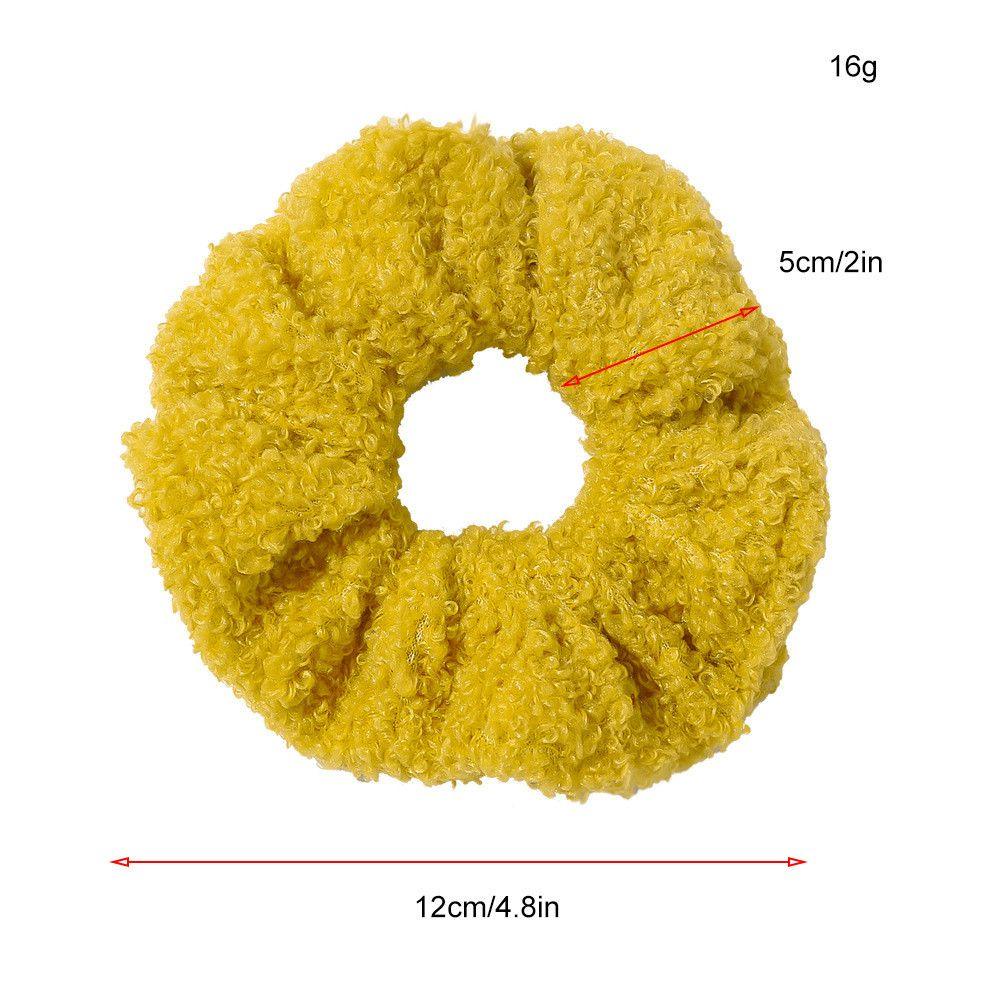 Dây Cột Tóc Scrunchies Phủ Lông Mềm Mại Thời Trang Xinh Xắn