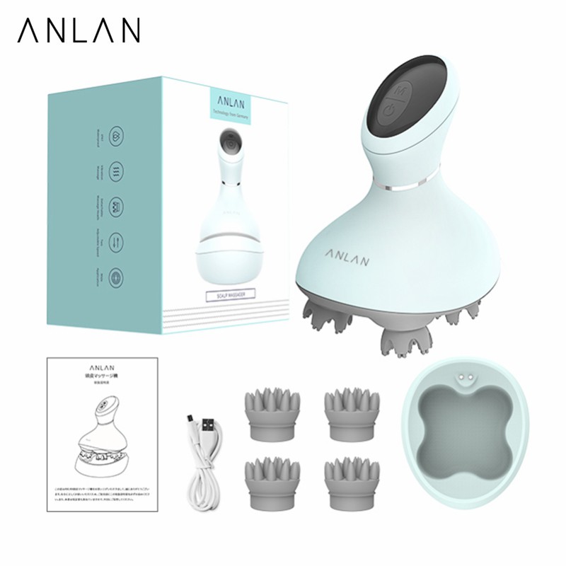 Máy Massage Da Đầu ANLAN K-101 Thiết Kế Không Dây Kháng Nước