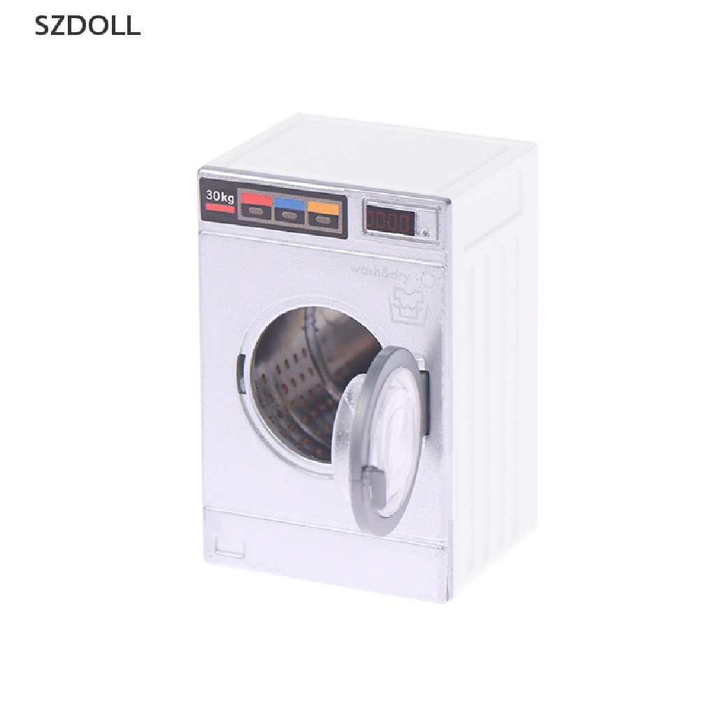 Mô hình máy giặt thu nhỏ tỉ lệ 1:12 trang trí nhà búp bê