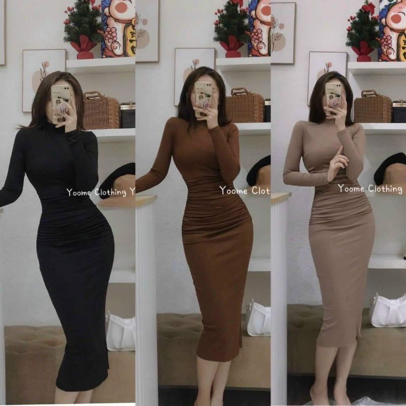 Váy ôm body dài tay