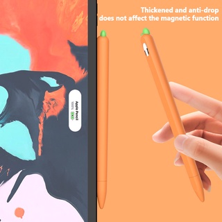 Vỏ bảo vệ chống trầy xước bằng silicon hình củ cà rốt cho Apple Pencil 2 1