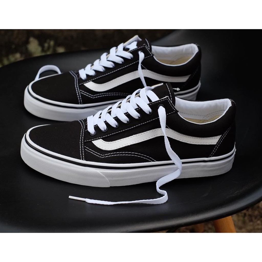 Giày Vans Chính Hãng Old Skool Classic Black White ( Top Best Seller)