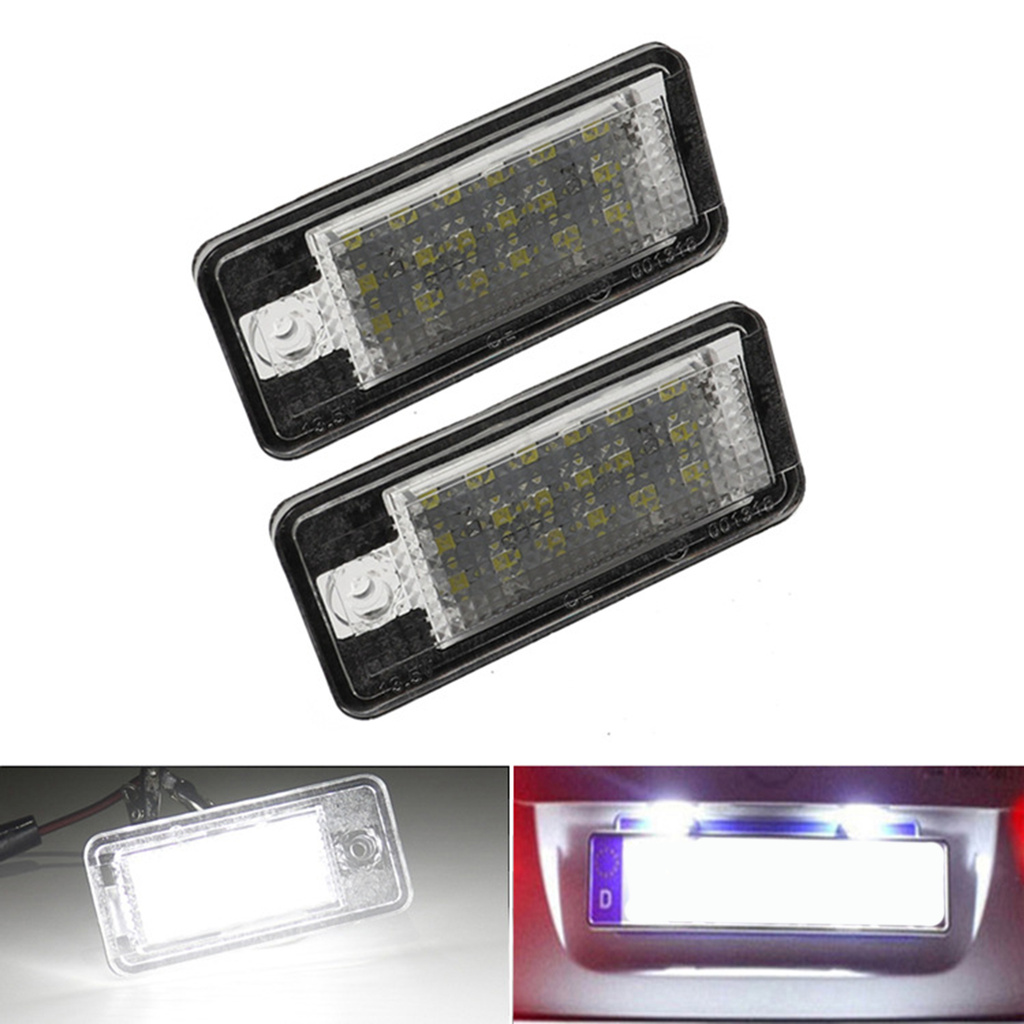 Set 2 Đèn Led Chiếu Sáng Biển Số Cho Xe Audi A3 / A4 / A6 / A8 / Q7 / Rs4 / Rs6