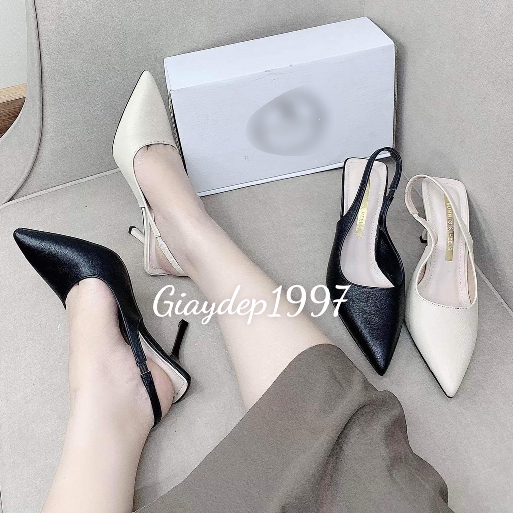 Giày Cao Gót Bít Mũi Gót Nhọn  Chất Xịn Kiểu Dáng Sang Chảnh Cực Nữ Tính Gót Cao 7cm Hot new - MÃ BBBBB